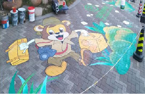 信阳夏季画地面彩绘会遇到的问题