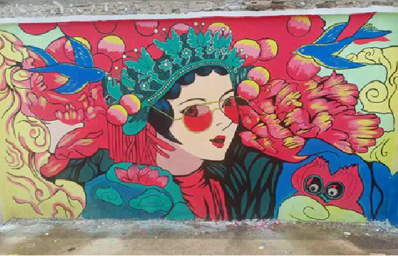 信阳墙体彩绘-网红墙