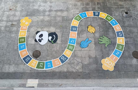 信阳地面游戏彩绘